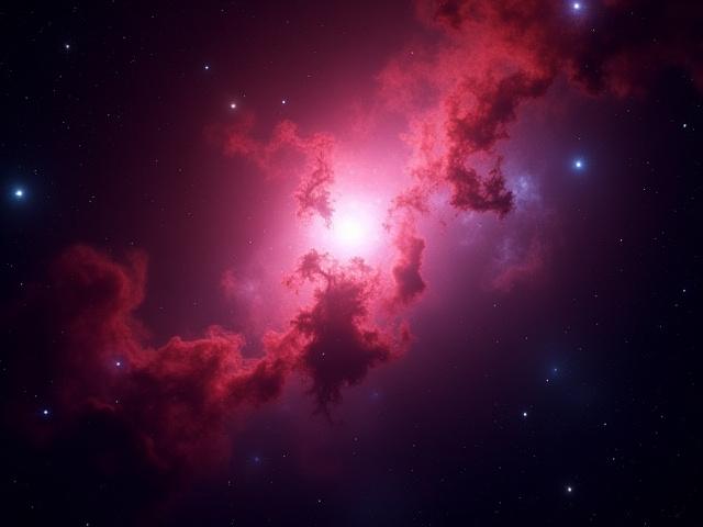 Vibrant image of the Orion Nebula, a stellar nursery glowing with gas and dust